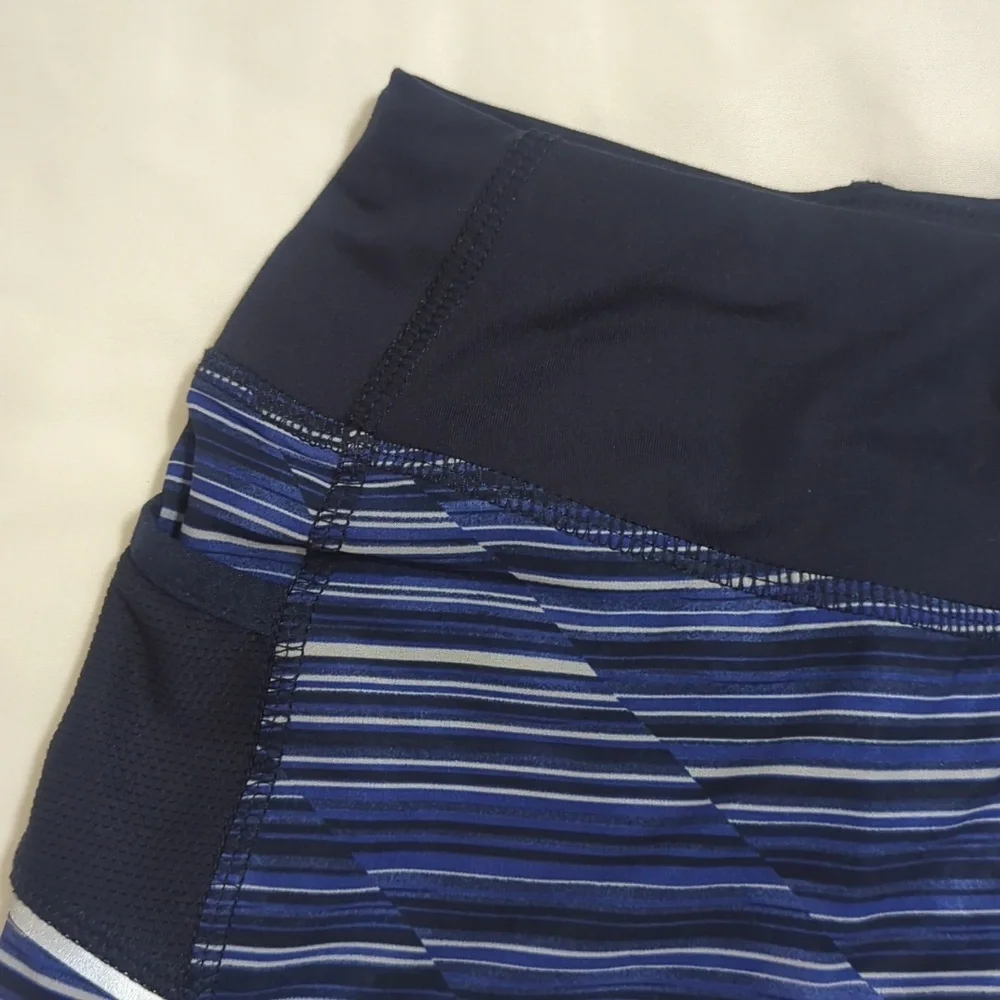 Athleta Ready Set Go 2 in 1 Shorts, Color Navy/Black Size S